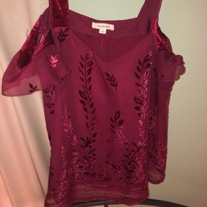 Velvet burgundy shirt